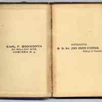          inside front cover, Bosworth imprint; pg [i]  imprimatur
   