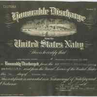          4: photostatic copy: John F. Carney Honorable Discharge Certificate, 1945
   
