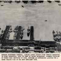 Digital image of B+W aerial photo of Hoboken piers, Hoboken, no date, circa 1945-1947.