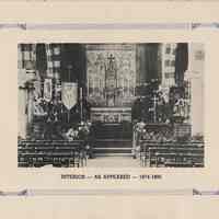          pg [9] photo, rotated: Interior - As Appeared - 1874-1895 [church interior]
   