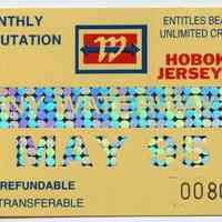          3: ticket, NY Waterway, Monthly Commutation, May 1995
   