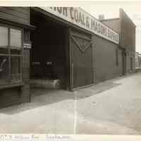 B+W photo looking at white line on Willow Ave. from 17th St.to Lehigh Coal building,Hoboken, n.d. (1927)