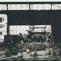 B+W photo of buildings, interiors and exteriors, of the Bethlehem Steel Shipyard, Hoboken Division, no date (ca 1990.)