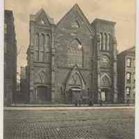 Postcard: First M. E. Church, Hoboken, N.J. Postmarked Oct. 5, 1907.