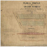          Plan and Profile of Adams Street from Newark Avenue to First Street, Hoboken, 1866. picture number 2
   