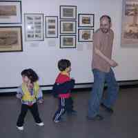Digital images, 6, of class of young children visiting exhibition, Hoboken 1855-1930: The First Seventy-Five Years, HHM, Hoboken, April 19, 2005.