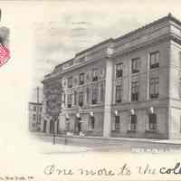 Postcard: Library, Jersey City, NJ