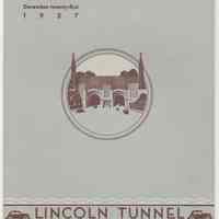 Program: Dedication Ceremony. Dec. 21,1937. Lincoln Tunnel. The Port of New York Authority.