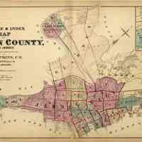          outline and index Map of Hudson County
   