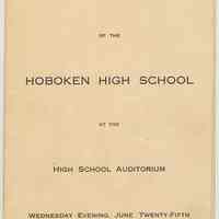 Program for Graduation Ceremony at Hoboken High School, June 25, 1924.