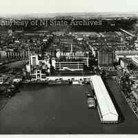 B+W aerial photo of the Maxwell House Coffee plant, February 17, 1949.