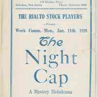 Program for Rialto Stock Players presentation of "Desire Under The Elms" week of January 4, 1926. [The Rialto Theatre, 118 Hudson St., Hoboken].