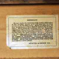          printed label inside box lid
   