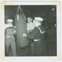 B+W photo of boys, some in sailors