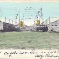 Postcard: Hamburg-American Line, Hoboken, NJ