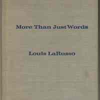 Book: More Than Just Words. Poems by Louis La Russo [II]. NY: Exposition Press, 1962.