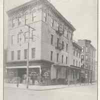 Printed B+W photograph of H.H. Dierksen, furniture and carpets, Washington & Twelfth Streets, Hoboken, no date, ca. 1901-1908.