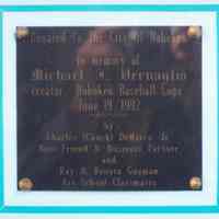          19: Michael J. Vernaglia memorial plaque; baseball logo sign, east grounds
   