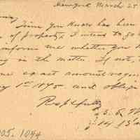 RED+W Postcard: One Cent Postal Card, Hoboken, NJ, 1875