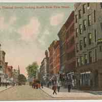 Postcard: Hoboken, N.J., Hudson Street, looking North from First Street. No date, circa 1901-1907; unposted.