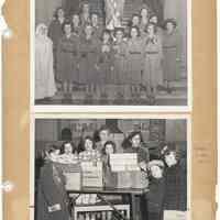          leaf 49 front: 2 photos; St. Mary Hospital 1951; cookie sale 1950
   