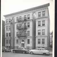 B&W photo of apartment building at 74-76 North 9th Street, Newark.