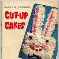          Baker's Coconut Cut-Up Cakes. Published by Franklin Baker Div., General Foods Corp., Hoboken, 1956, 1st ptg. picture number 19
   