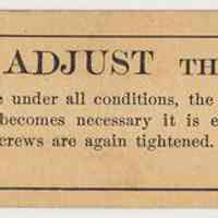 Printed instructions: "How to Adjust the K & E Patent Slide Rule." Insert with objects 2009.006.0229.01.