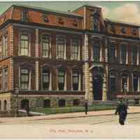 Postcard: City Hall, Hoboken, N.J. No date, circa 1901-1907.