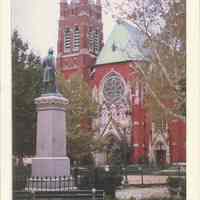 Color Postcard: Church of Our Lady of Grace and Fireman