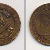 Medal, commemorative masonic: Euclid Lodge No. 136, F. & A.M., Hoboken, N.J. 60th Anniversary Charity Foundation.