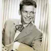 Sinatra photo: Frank Sinatra stock publicity photo; press release for radio program, March 12, 1946.