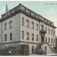 Postcard: High School, Hoboken, N.J. Postmarked June 24, 1910.