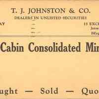 Postcard: T. J Johnston & Co., Jersey City, NJ