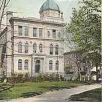 Postcard: Library, Hoboken, NJ