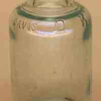 Bottle: Davis OK Baking Powder. Product made by R. B. Davis Co., Hoboken, n.d., ca. 1900-1910.