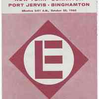 Timetable: Erie-Lackawanna RR, N.Y.- Scranton - Port Jervis - Binghamton. Eff. Oct. 30, 1960.