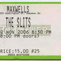          4: The Slits, Thursday, November 2, 2006
   
