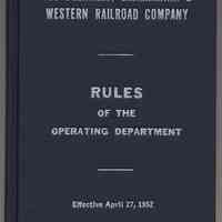 Book: D.L. & W. Co. Rules of Operating Dept. Effective Apr. 27, 1952.