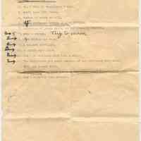 Digital image of a typewritten leaf titled "The Hunt" with several pencil annotations, no place, no date, ca. 1955-57.