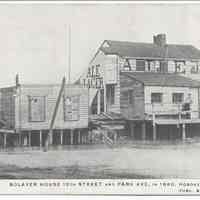 Postcard: 4151. Bolaver House, 15th Street and Park Ave., in 1880, Hoboken, N.J. Published by E.F. Walter. No date, circa 1901-1907.