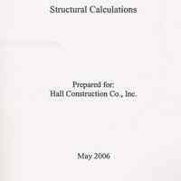 Document: Hoboken Clock Tower. Structural Calculations. May 2006.