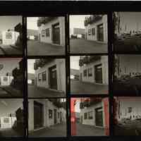 B+W negative contact sheet of images of Hoboken taken by John Conn. no date, [1976].