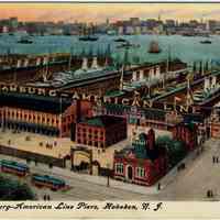 Postcard: The Hamburg-American Line Piers, Hoboken, N.J., no date, ca. 1910.