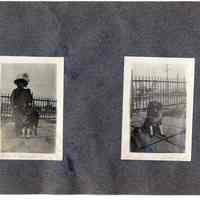          074 Leaf 40-  2 Photos - Hoboken Park 1913 Hudson River
   