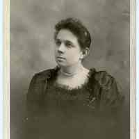 Cabinet photo of a woman posed in photographer