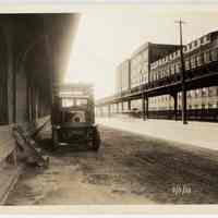          photo 6 - note view west on Ferry Street; elevated streetcar (trolley) line
   