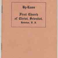 By-Laws of First Church of Christ, Scientist of Hoboken, N.J., n.d., ca. 1931-1960.