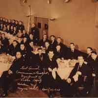 B+W group photo of 1st Annual Communion & Breakfast, Dept. of Public Safety, Hoboken, N.J., Meyer