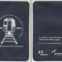 Card holder commemorating the centennial of the PATH system, 2008.